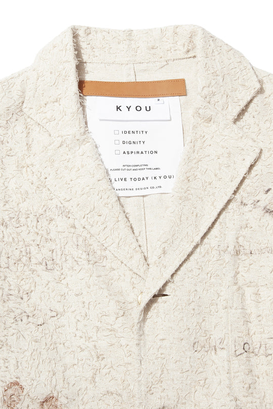 "ALICE" GRAPHIC MEMORIAL JACKET IVORY