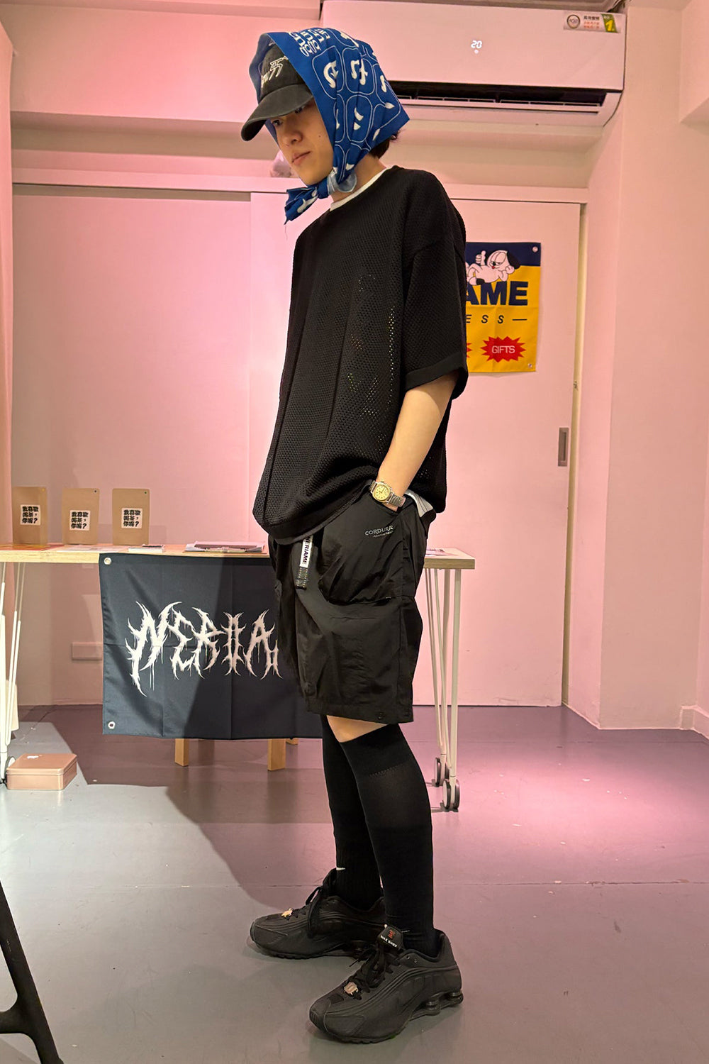 MESH KNIT TEE