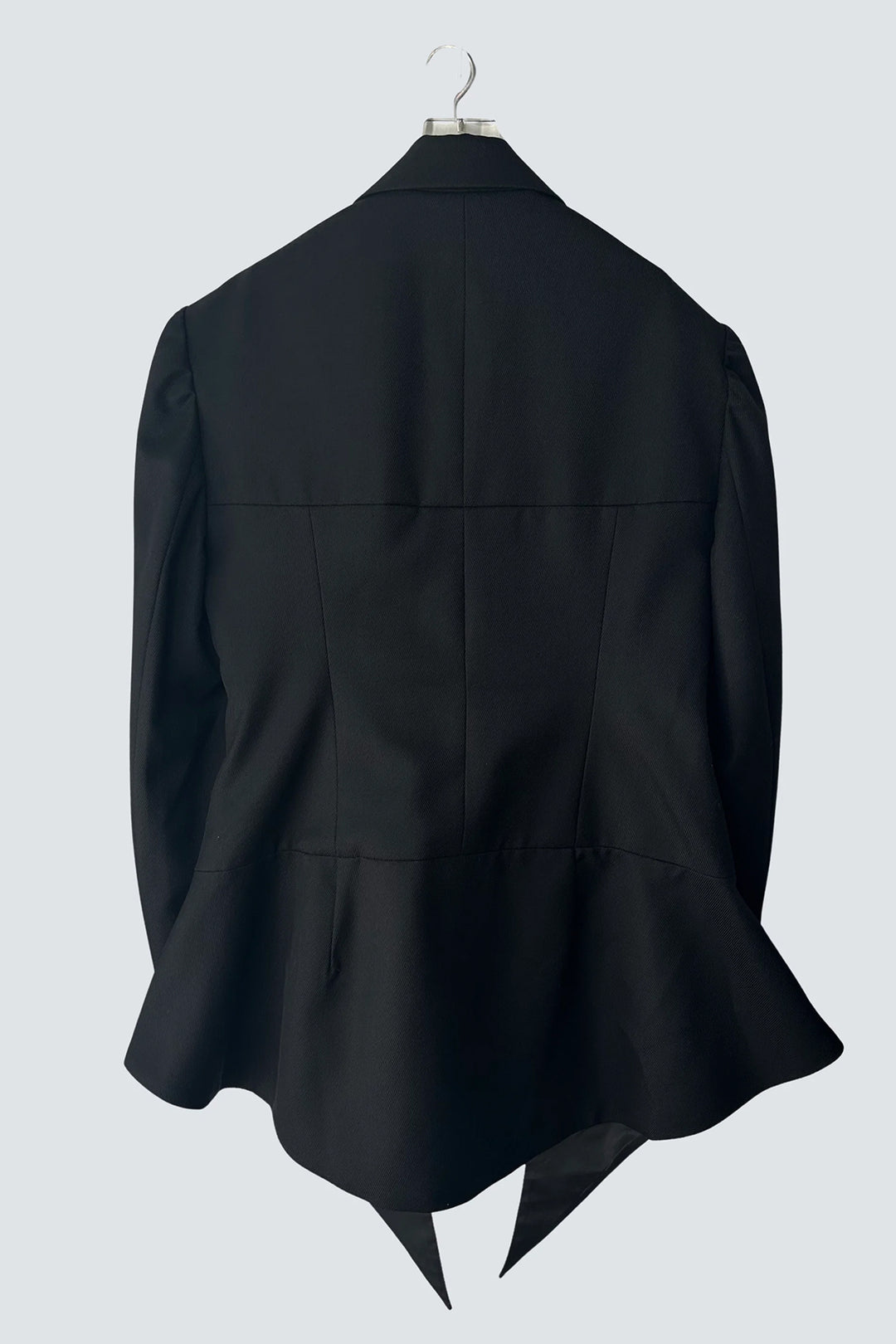 Peaked Flare Layered Jacket BLACK
