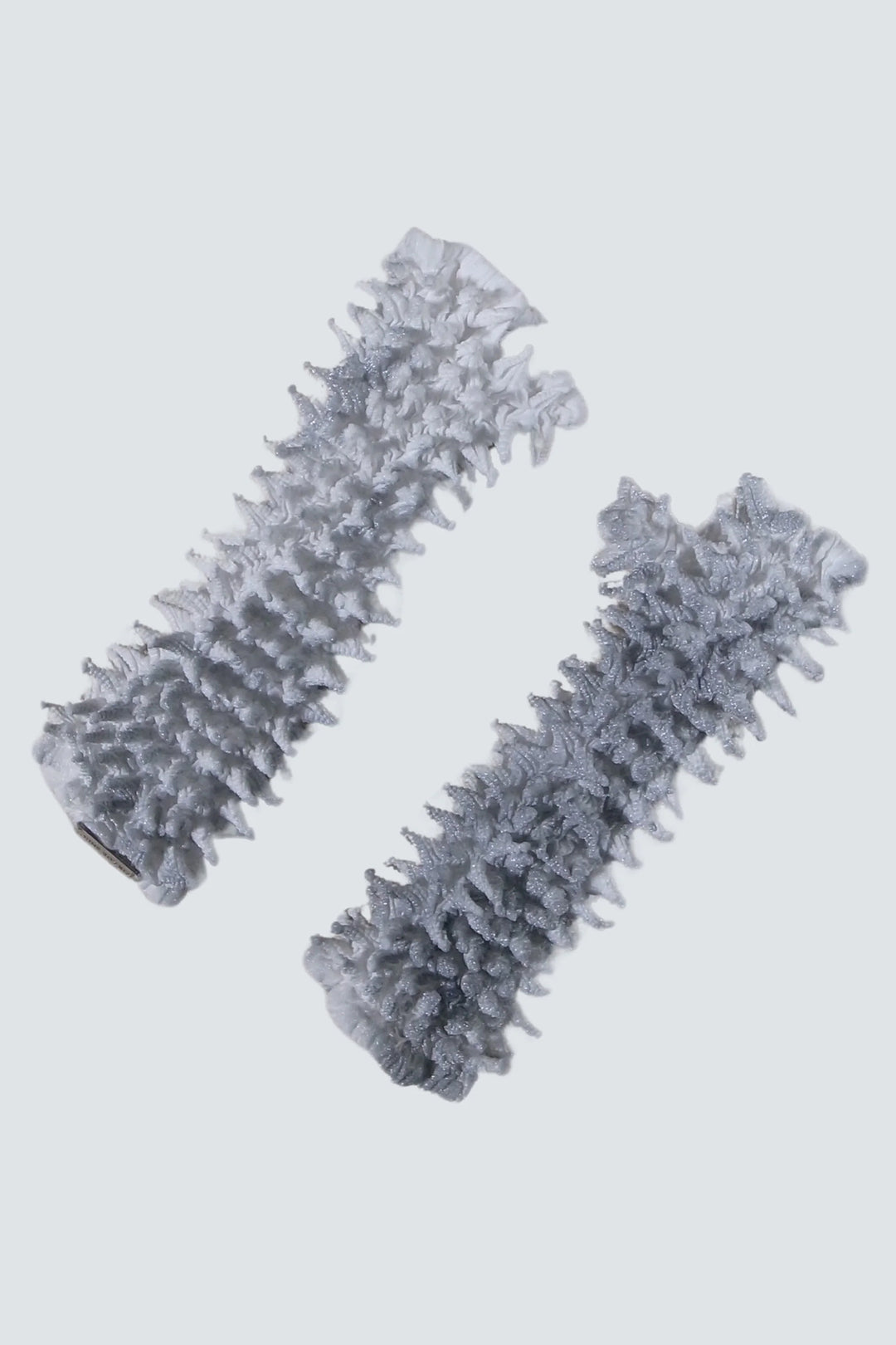 Versatile Spiky Shibori Gloves / Shadow Effect Silver Lame
