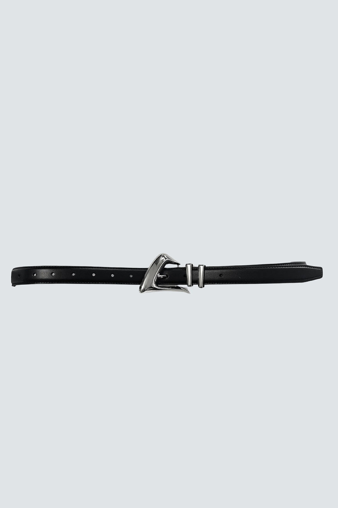 Silver Buckle Belt Black