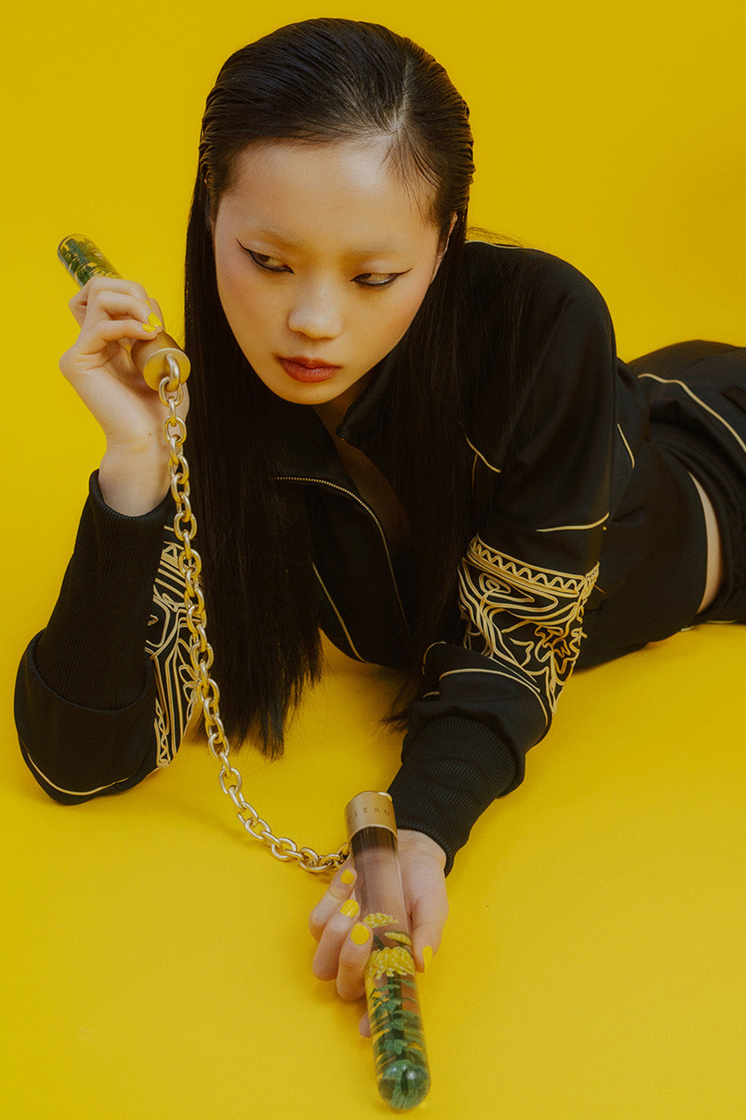 KIKU cropped tracksuit Black