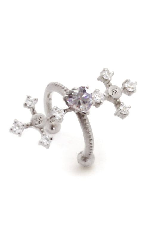 Lip ring : Love and Death / All Silver