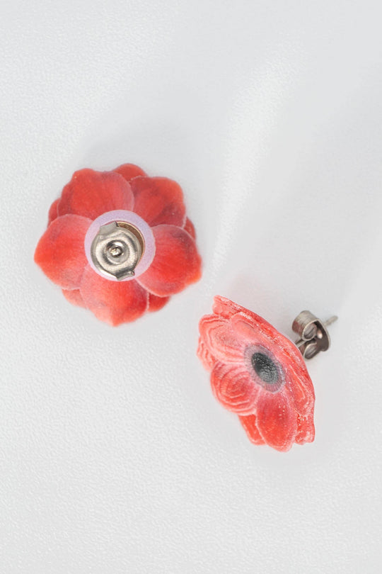 Anemone Flower Earrings - M -
