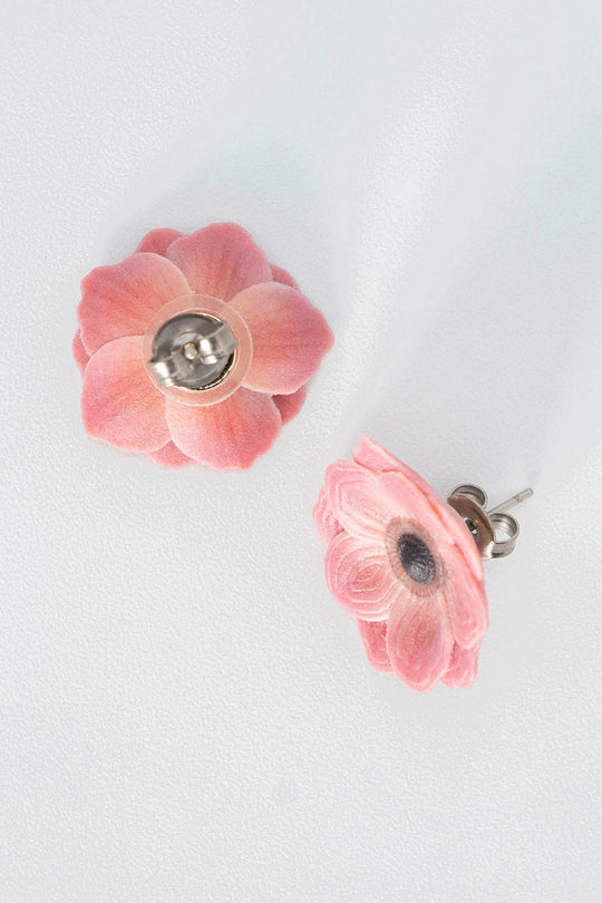 Anemone Flower Earrings - S -