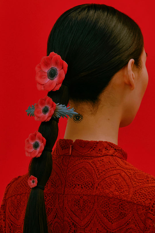 Anemone Hair cuff - L -