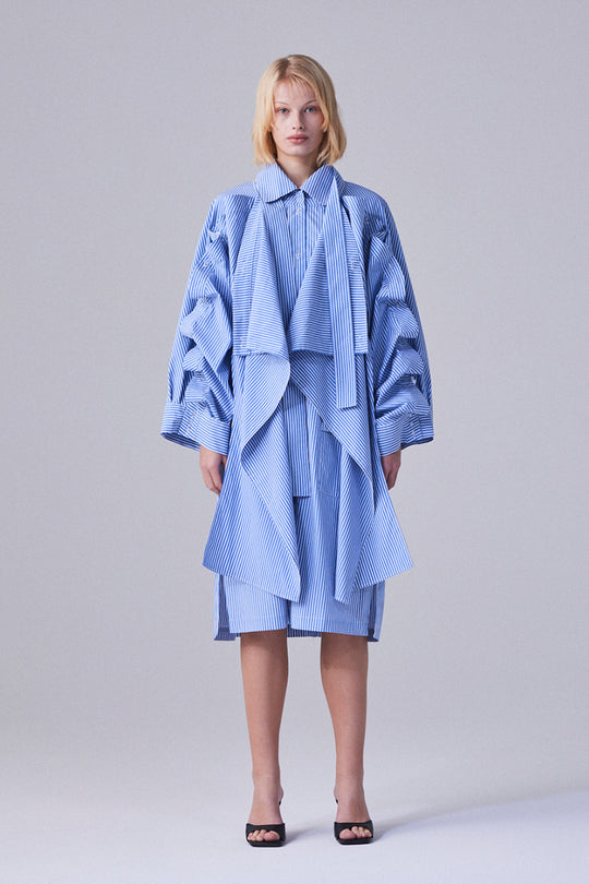 Shirt dress striped blue