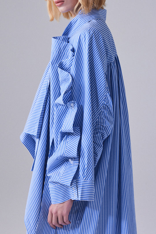 Shirt dress striped blue