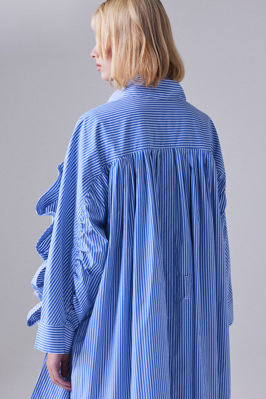 Shirt dress striped blue