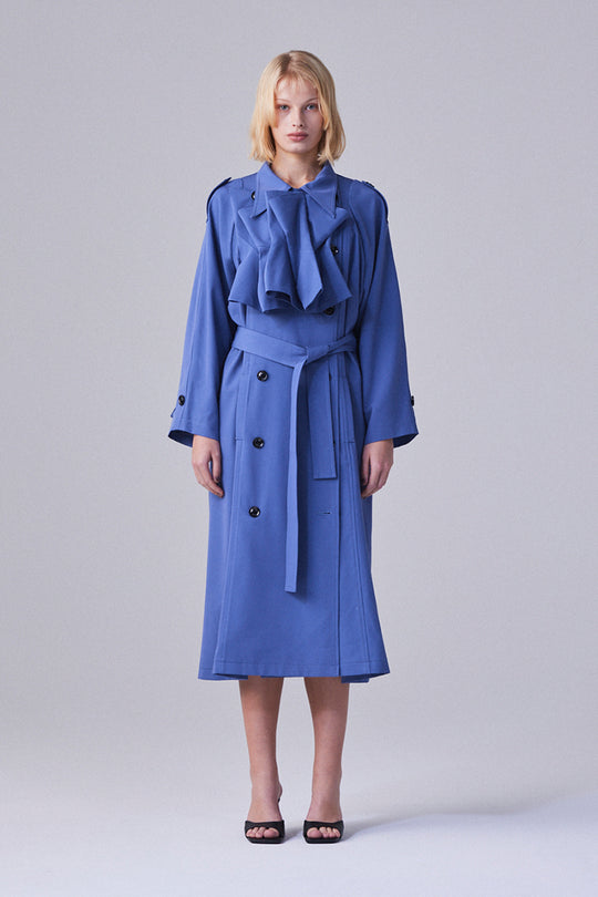 2way trench coat Blue