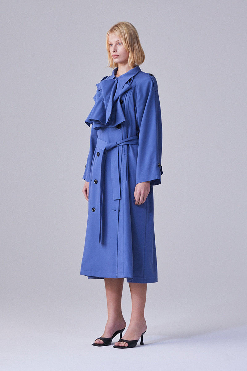 2way trench coat Blue