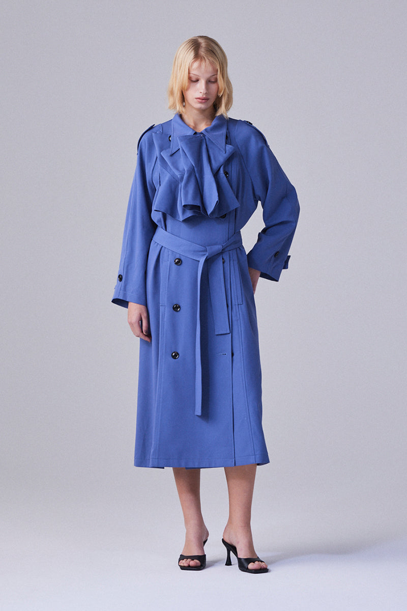 2way trench coat Blue