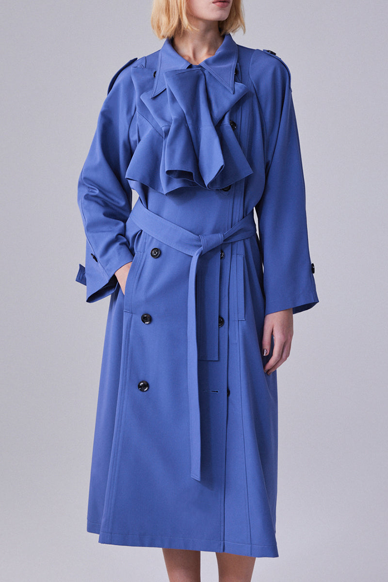 2way trench coat Blue