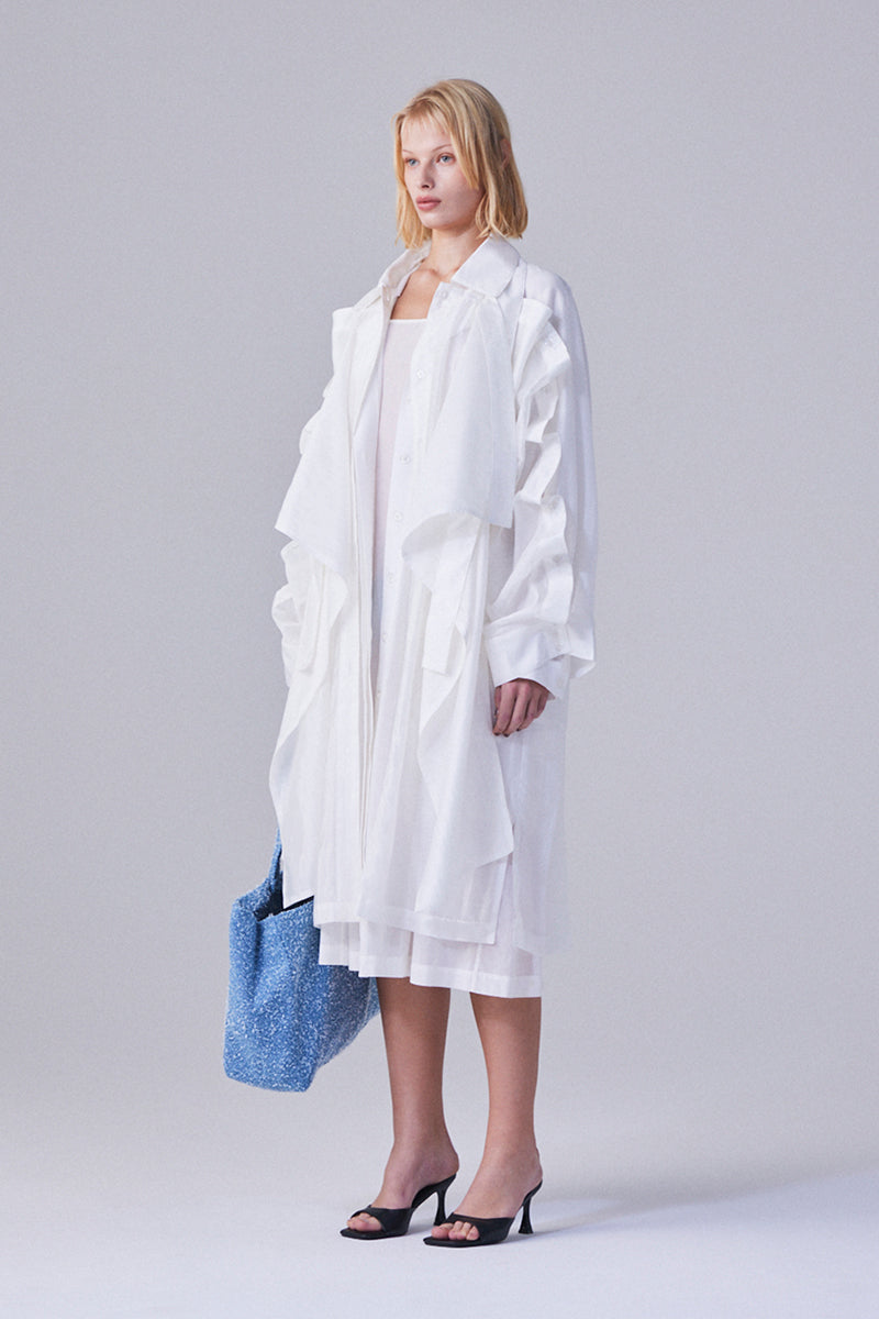 Shirt dress White