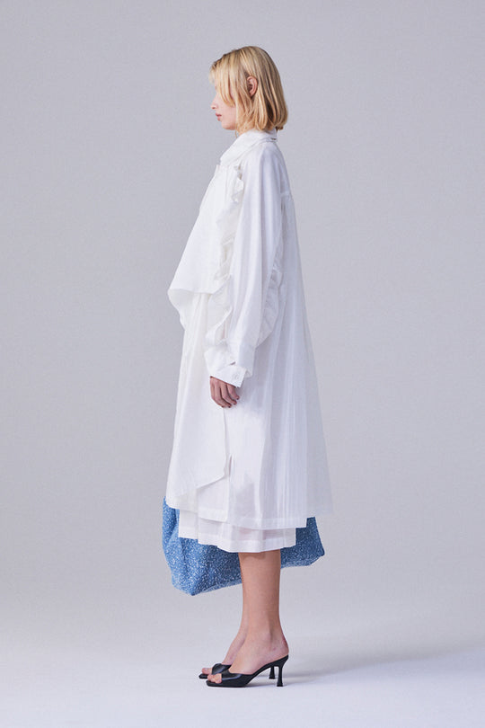 Shirt dress White