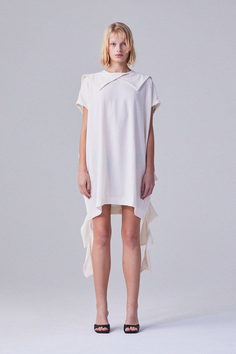 2way simple dress White