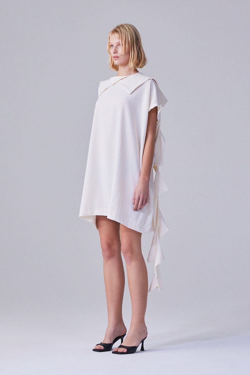 2way simple dress White