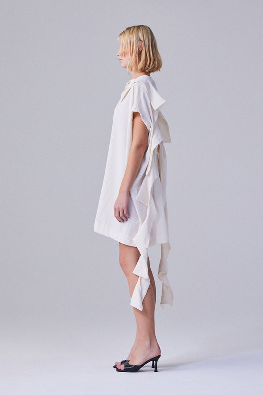 2way simple dress White