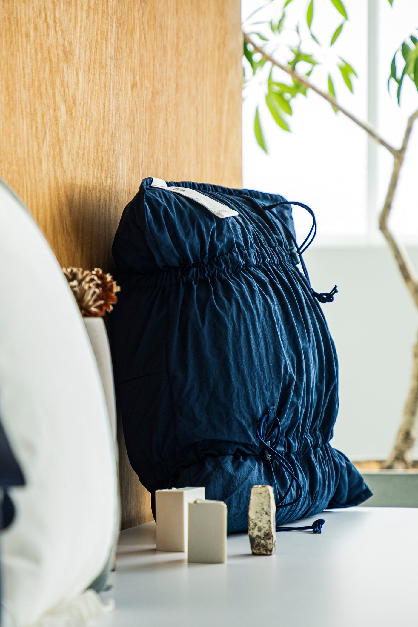 クッションカバー Cushion Cover navy line Parachute Cushion Cover - navy /クッションカバー インテリア