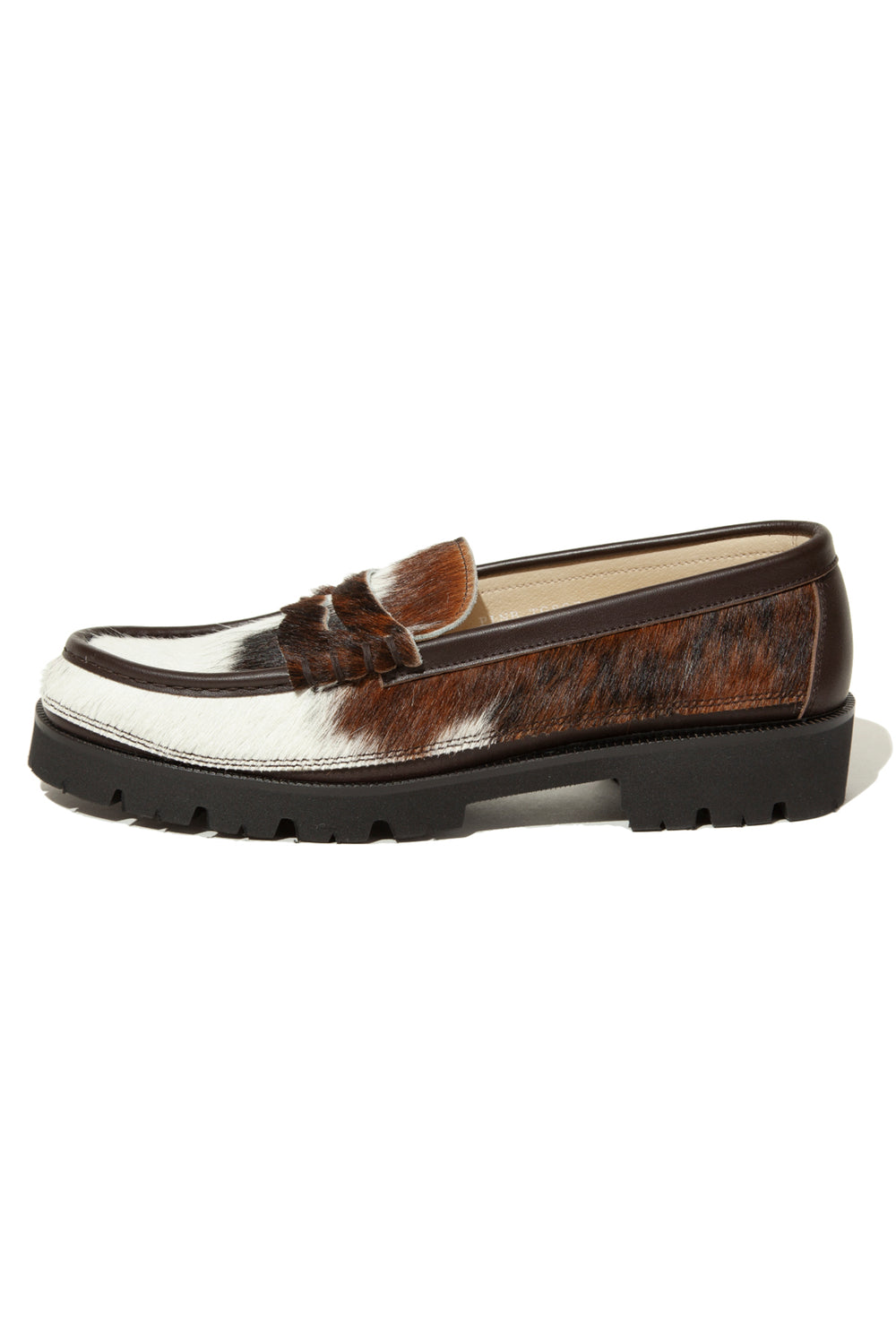 WOMEN ”SKOOL" Type.4 EXTRALIGHT® Natural Hair Calf Leather Loafers by HARUTA