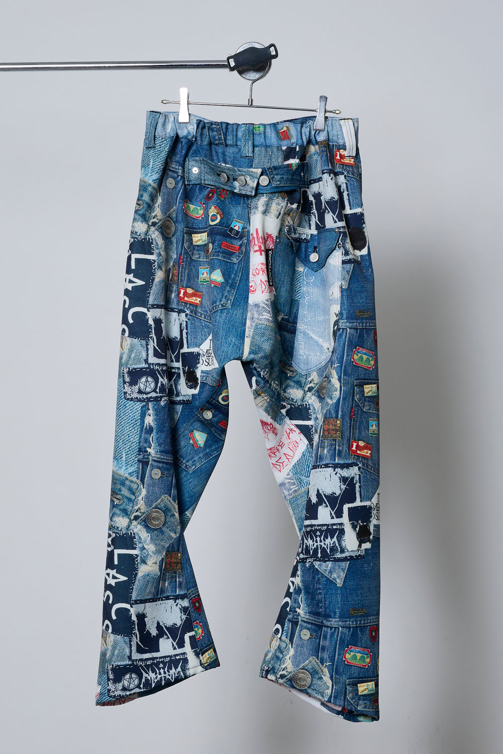 3D CUT TROUSERS TROMPE L'OEIL JUV BLUE