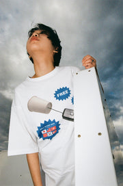 STRING TELEPHONE TEE (WHITE)