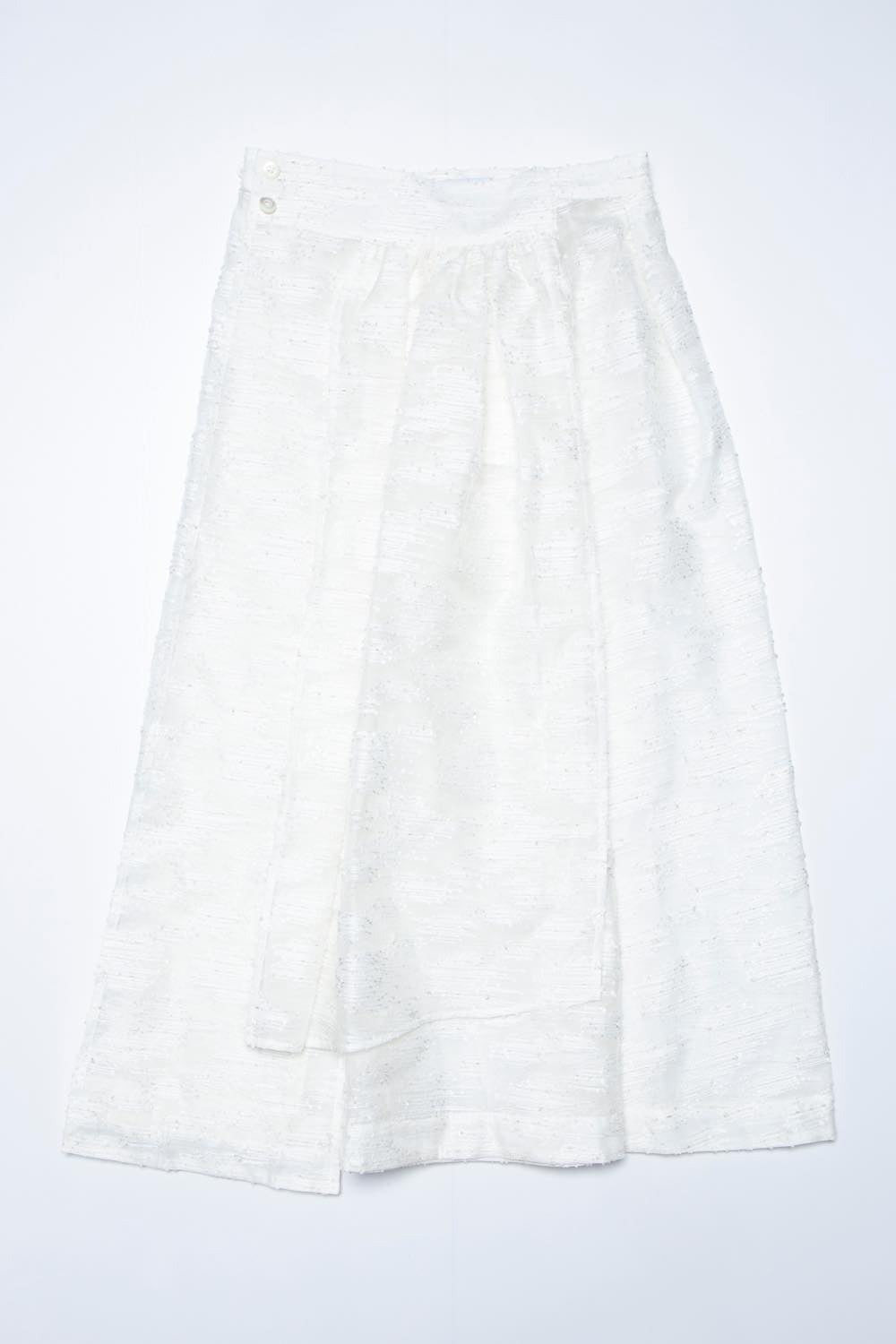 See Through Jacquard Wrap Skirt