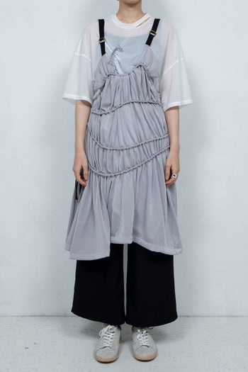 String Gathered Onepiece Gray