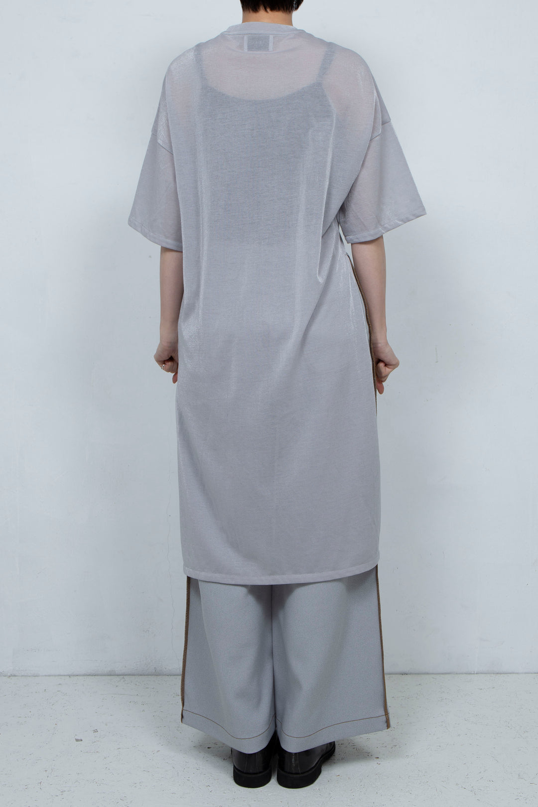 PEIEN Gathered Onepiece Gray