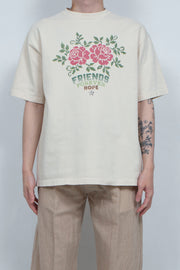 Rose Distressed Tee OFF WHITE