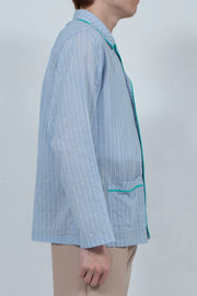 Leno Weave Pajama Shirt LIGHT BLUE