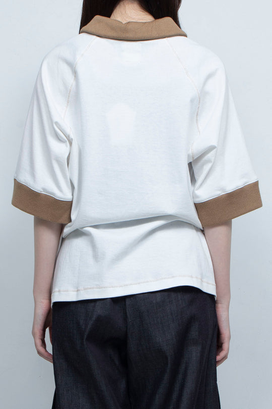 Cut sew with collar white