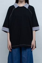 Cut sew with collar black