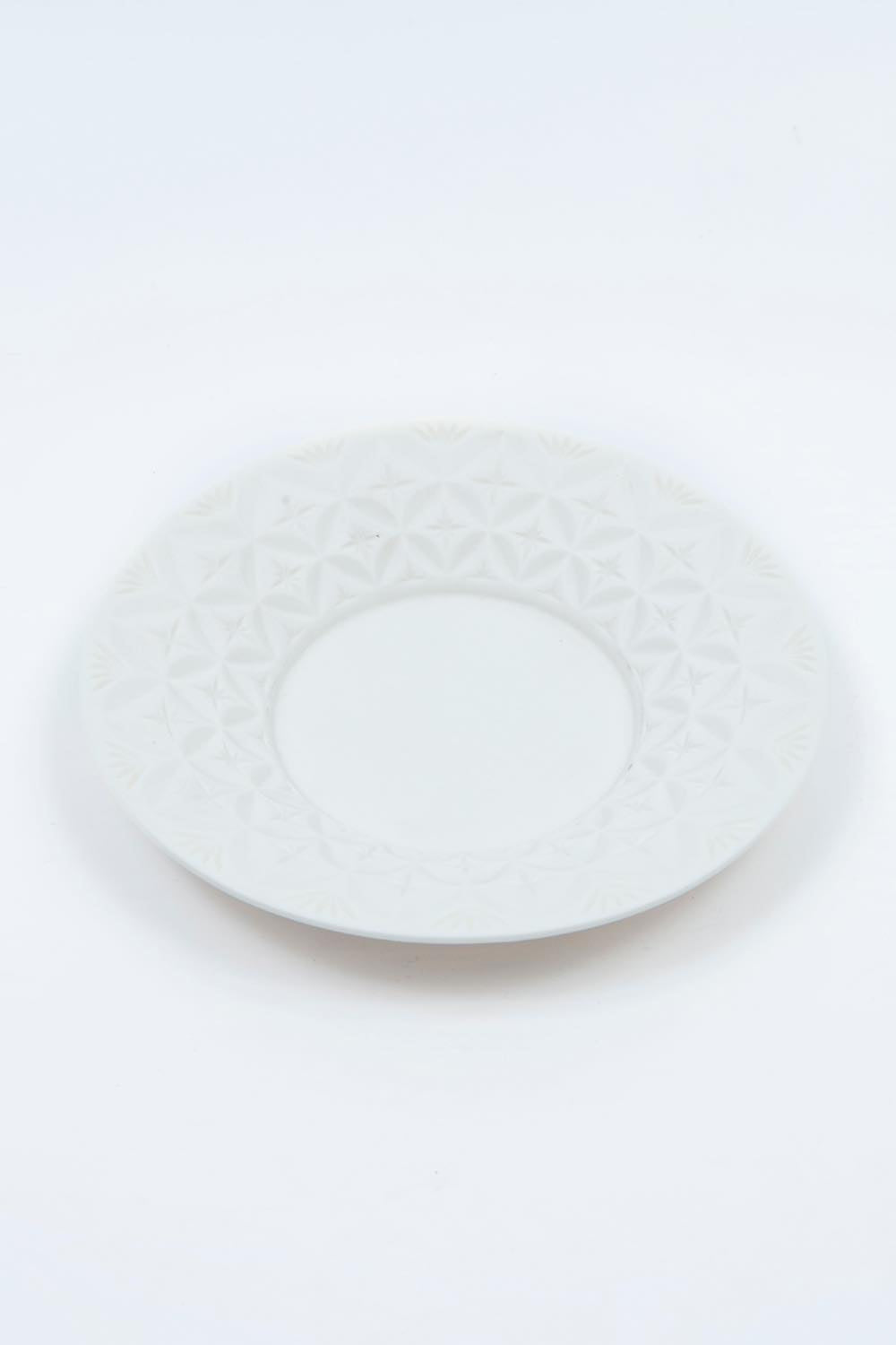 HINOMIYA 「kiriko」 saucer plate -white-