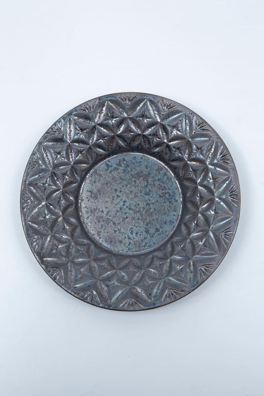 HINOMIYA 「kiriko」 saucer plate -黒煌-