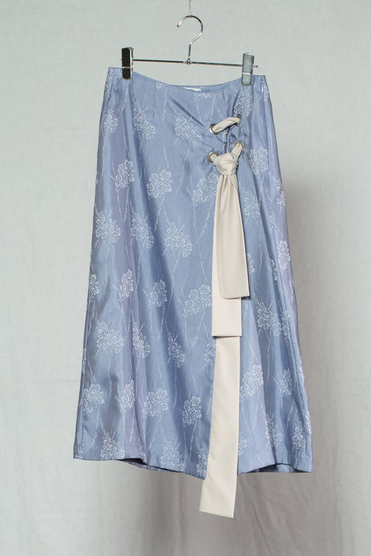 Flower Satin Skirt