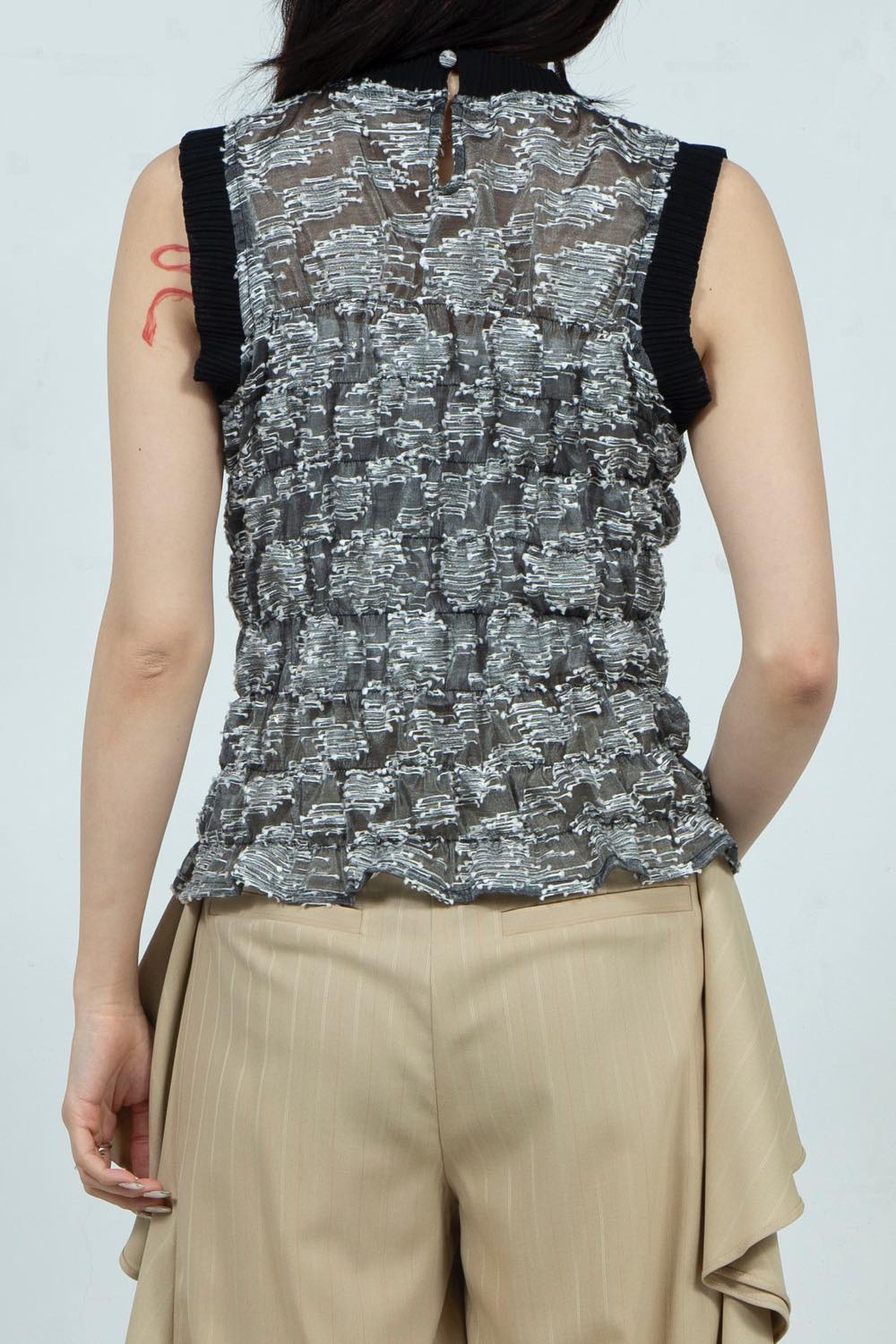 Water surface Jacquard Tops