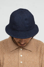 Indigo Oxford Bowl Hat