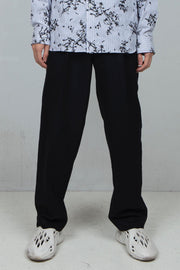 Embroidered straight trouser