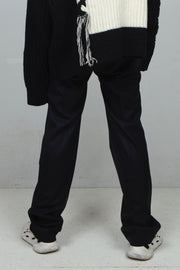 Cut-out straight trouser