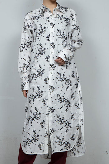 Magnolia embroidered long-shirt