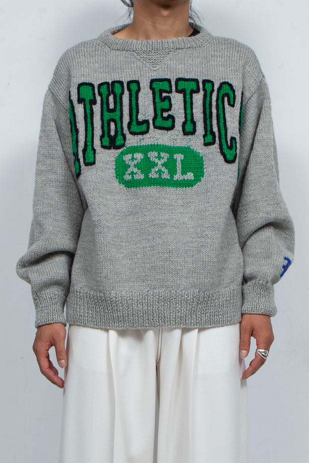 Hand knit College Sweater / RICE NINE TEN（ライス ナイン テン ...