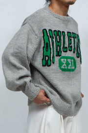 Hand knit College Sweater