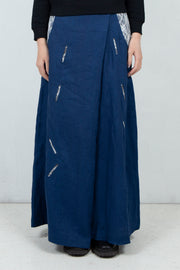 5 ELEMENTS embroidery linen long skirt