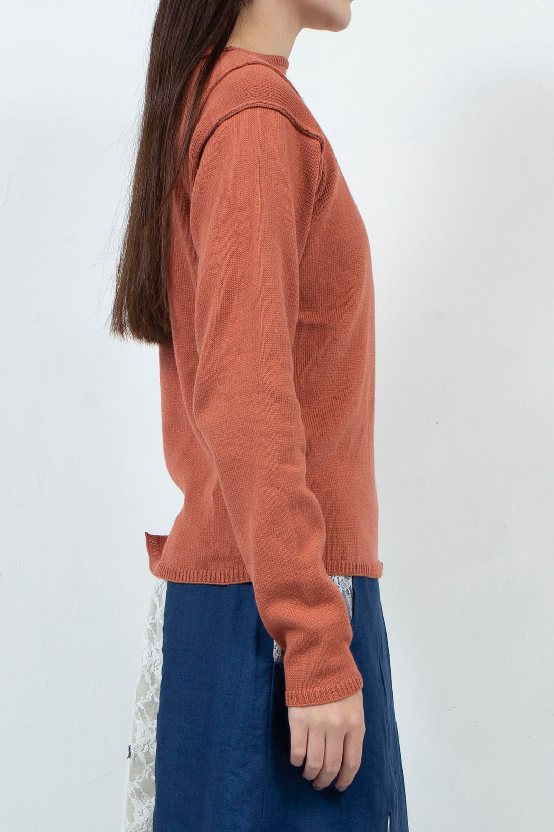 OBAKE FACE knit tops ~Orange~