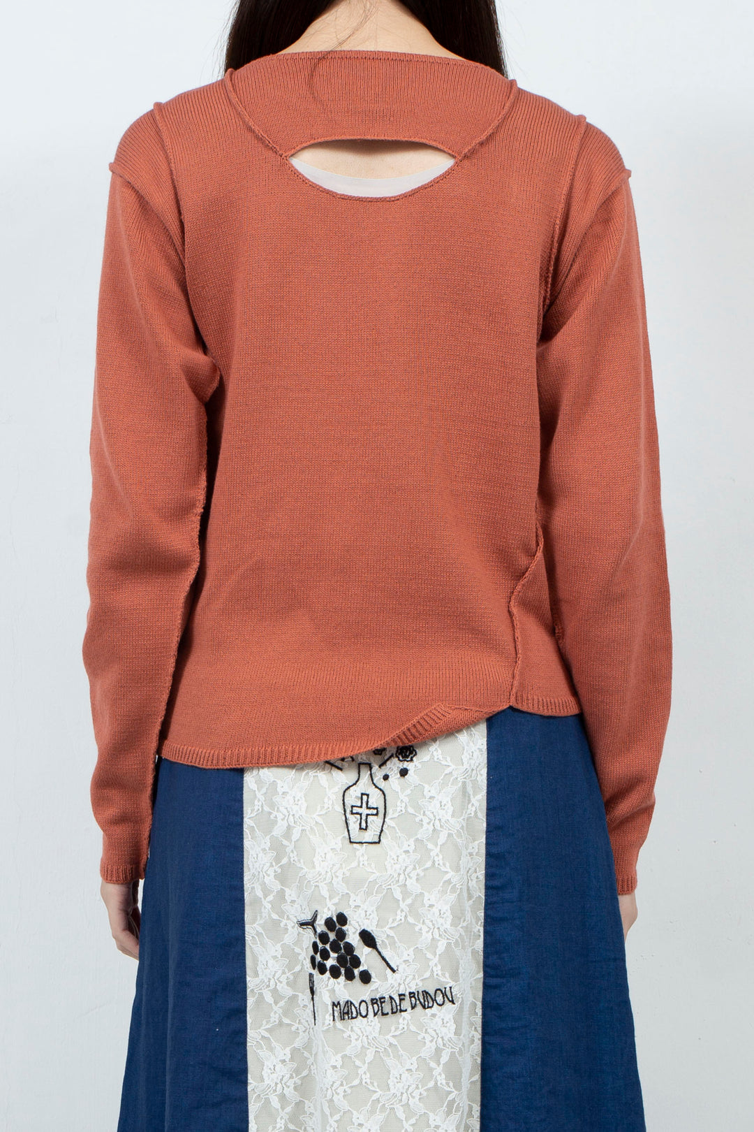 OBAKE FACE knit tops ~Orange~