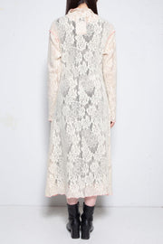 Flower Lace Dress White