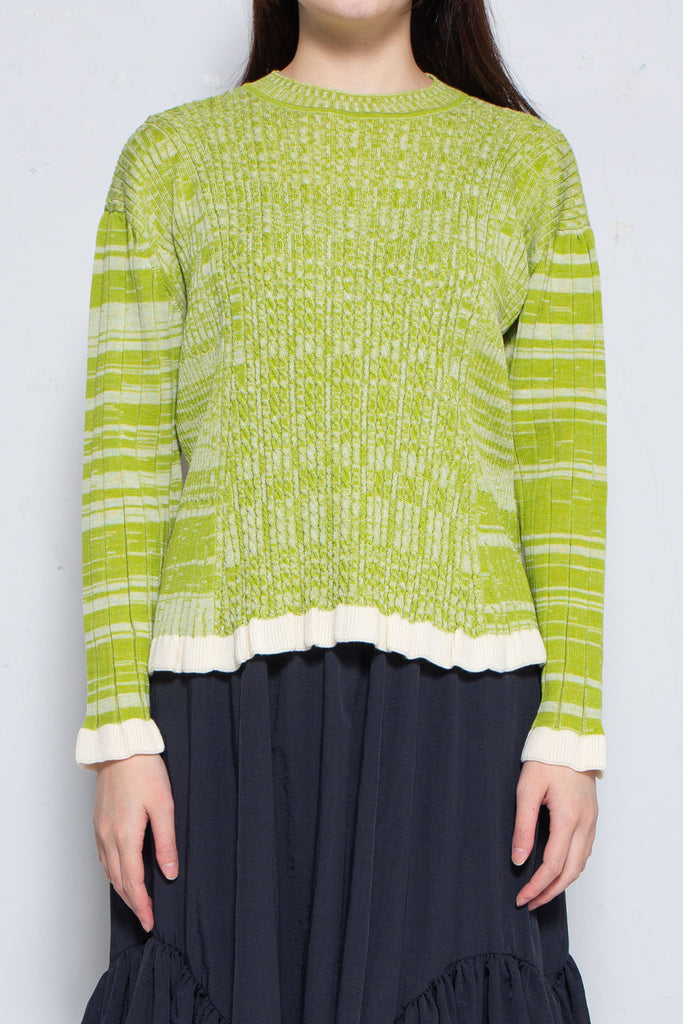 Knit Top Green / EAUSEENON（オウシーナン）通販・取り扱い店舗 渋谷 