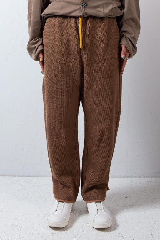 Wool Raschel Slit Easy Pants