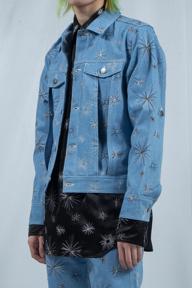 【CLANE HOMME】EMBROIDERY DENIM JACKET